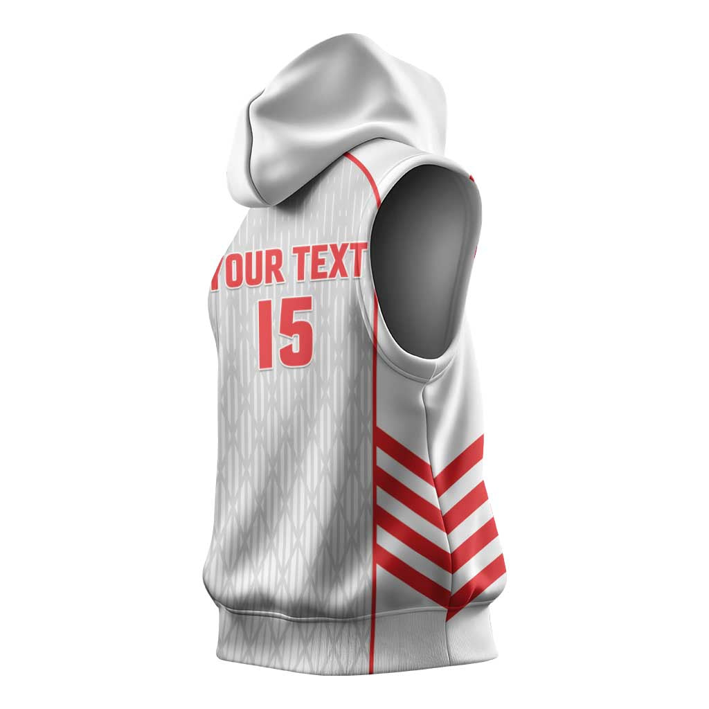 Custom Jordan Football 2026 Sleeveless Hoodie Desert Falcons Rising - White