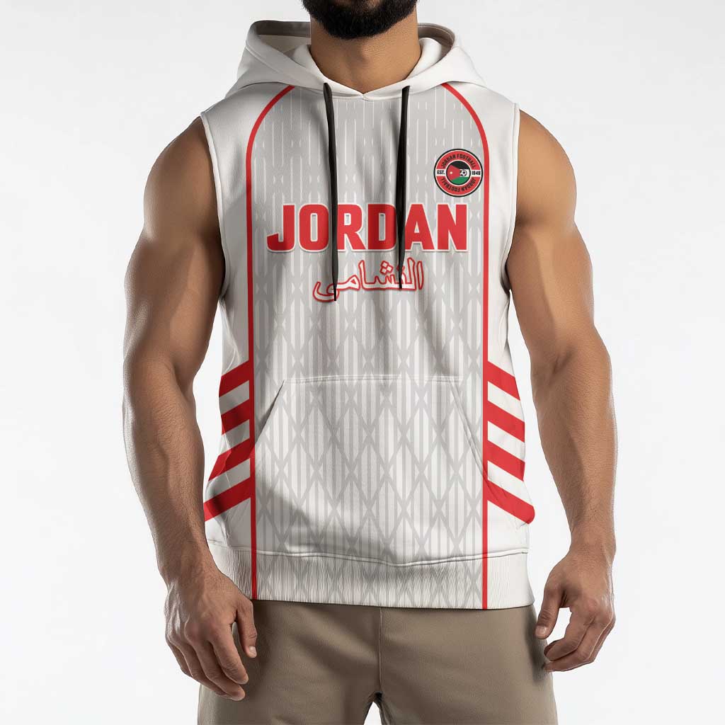 Custom Jordan Football 2026 Sleeveless Hoodie Desert Falcons Rising - White