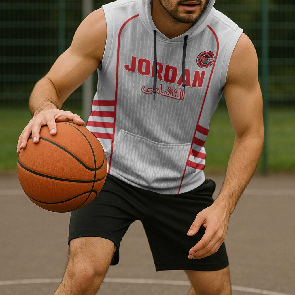 Custom Jordan Football 2026 Sleeveless Hoodie Desert Falcons Rising - White