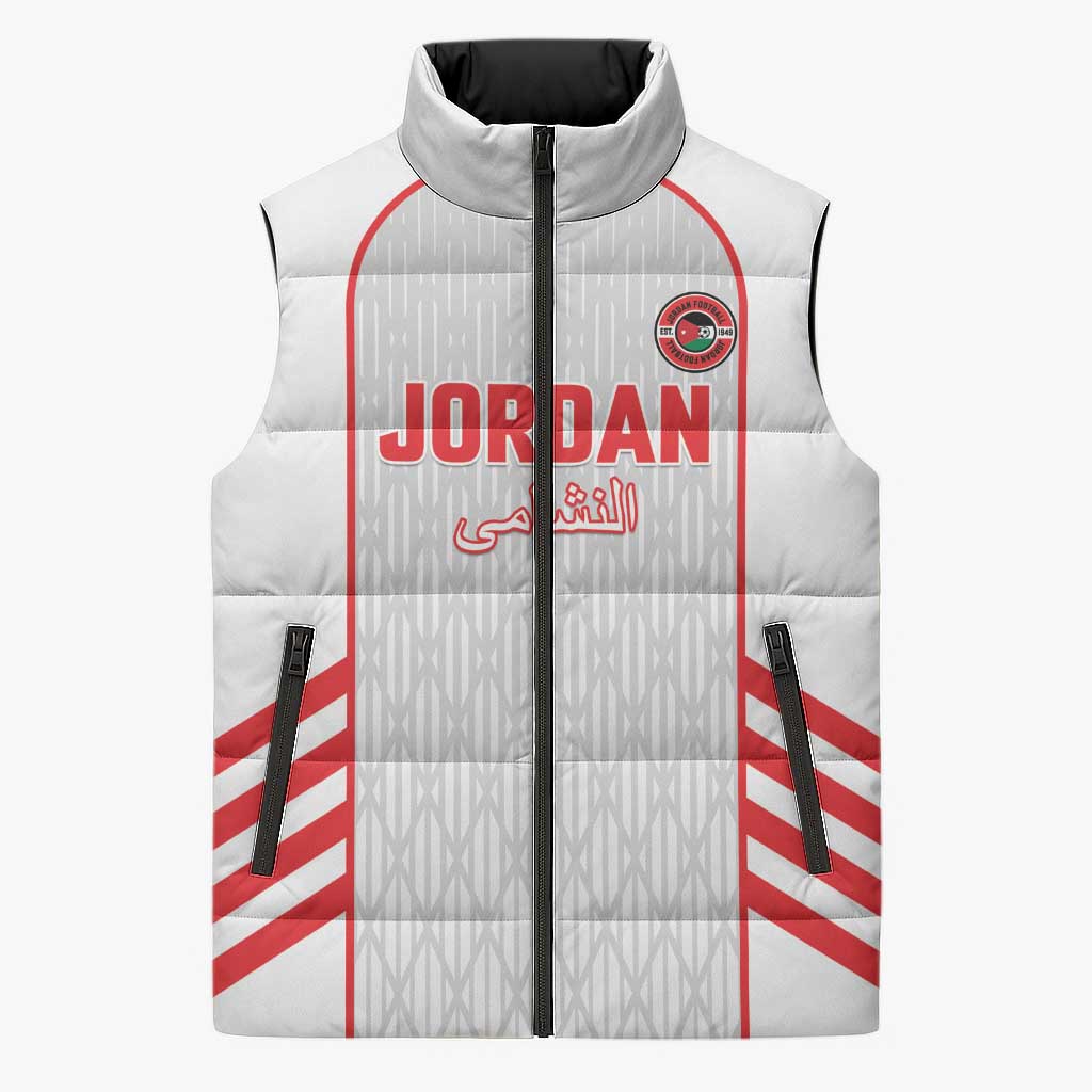 Custom Jordan Football 2026 Sleeveless Puffer Jacket Desert Falcons Rising - White