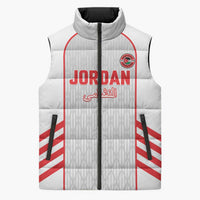 Custom Jordan Football 2026 Sleeveless Puffer Jacket Desert Falcons Rising - White