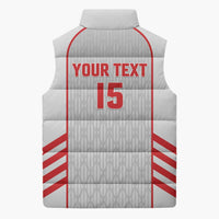 Custom Jordan Football 2026 Sleeveless Puffer Jacket Desert Falcons Rising - White