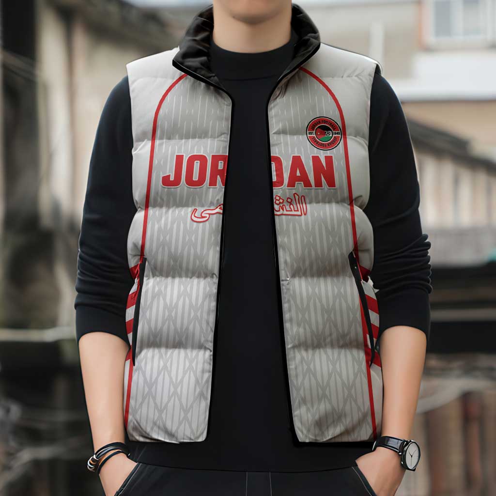 Custom Jordan Football 2026 Sleeveless Puffer Jacket Desert Falcons Rising - White