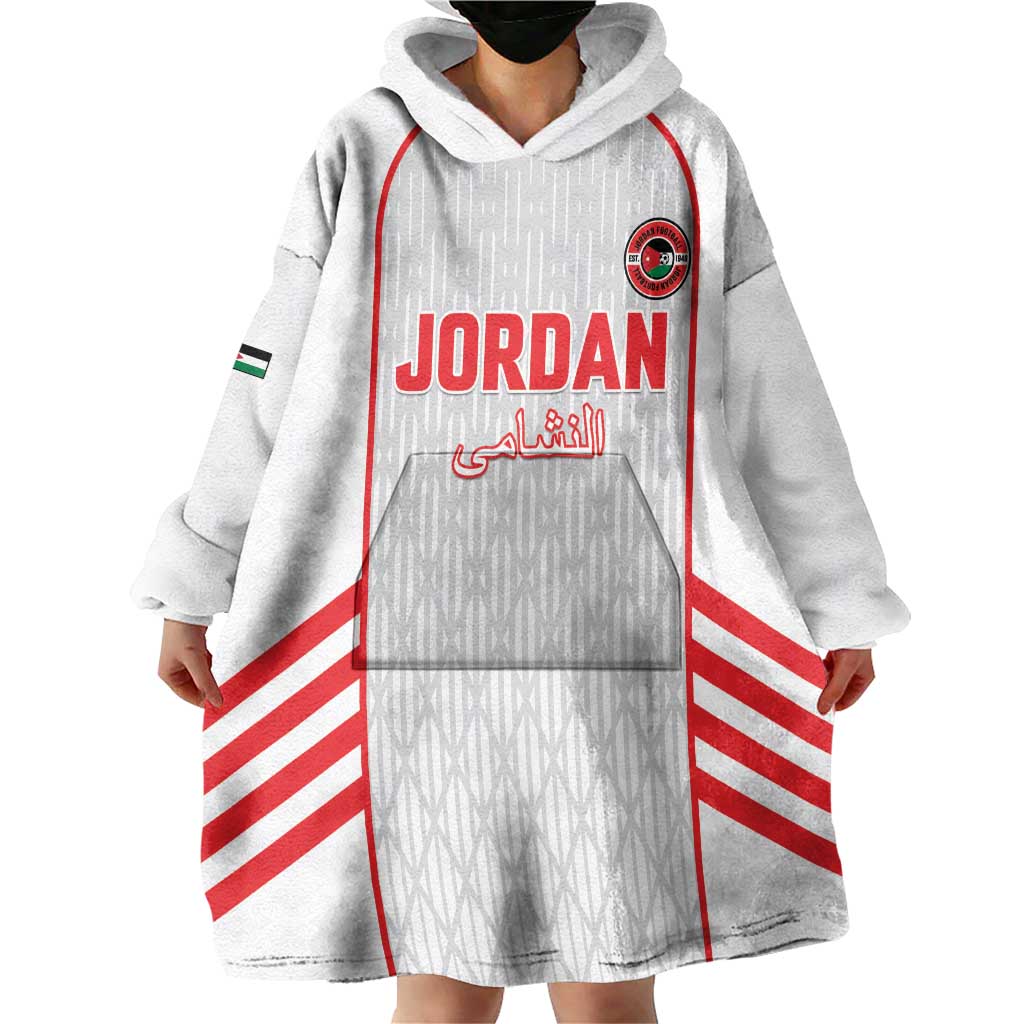 Custom Jordan Football 2026 Wearable Blanket Hoodie Desert Falcons Rising - White