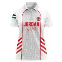 Custom Jordan Football 2026 Women Polo Shirt Desert Falcons Rising - White