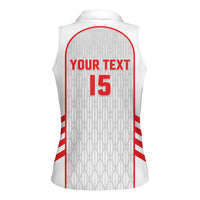 Custom Jordan Football 2026 Women Sleeveless Polo Shirt Desert Falcons Rising - White