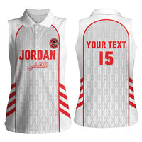 Custom Jordan Football 2026 Women Sleeveless Polo Shirt Desert Falcons Rising - White