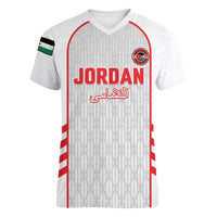 Custom Jordan Football 2026 Women V-Neck T-Shirt Desert Falcons Rising - White