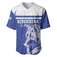 Custom Uzbekistan Football 2026 Baseball Jersey White Wolves Rising