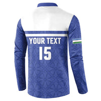 Custom Uzbekistan Football 2026 Button Sweatshirt White Wolves Rising