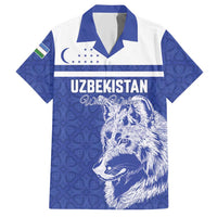 Custom Uzbekistan Football 2026 Hawaiian Shirt White Wolves Rising