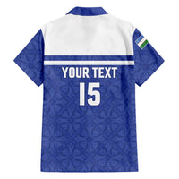 Custom Uzbekistan Football 2026 Hawaiian Shirt White Wolves Rising