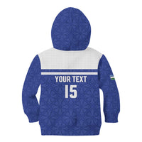Custom Uzbekistan Football 2026 Kid Hoodie White Wolves Rising