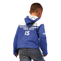 Custom Uzbekistan Football 2026 Kid Hoodie White Wolves Rising