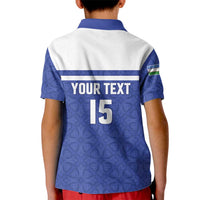 Custom Uzbekistan Football 2026 Kid Polo Shirt White Wolves Rising