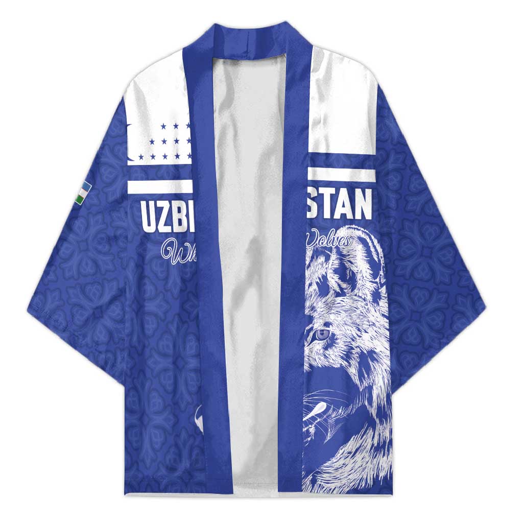 Custom Uzbekistan Football 2026 Kimono White Wolves Rising