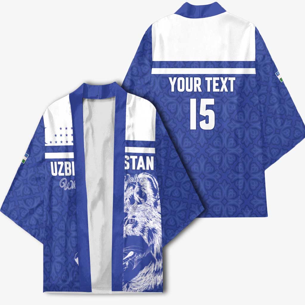 Custom Uzbekistan Football 2026 Kimono White Wolves Rising
