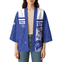 Custom Uzbekistan Football 2026 Kimono White Wolves Rising