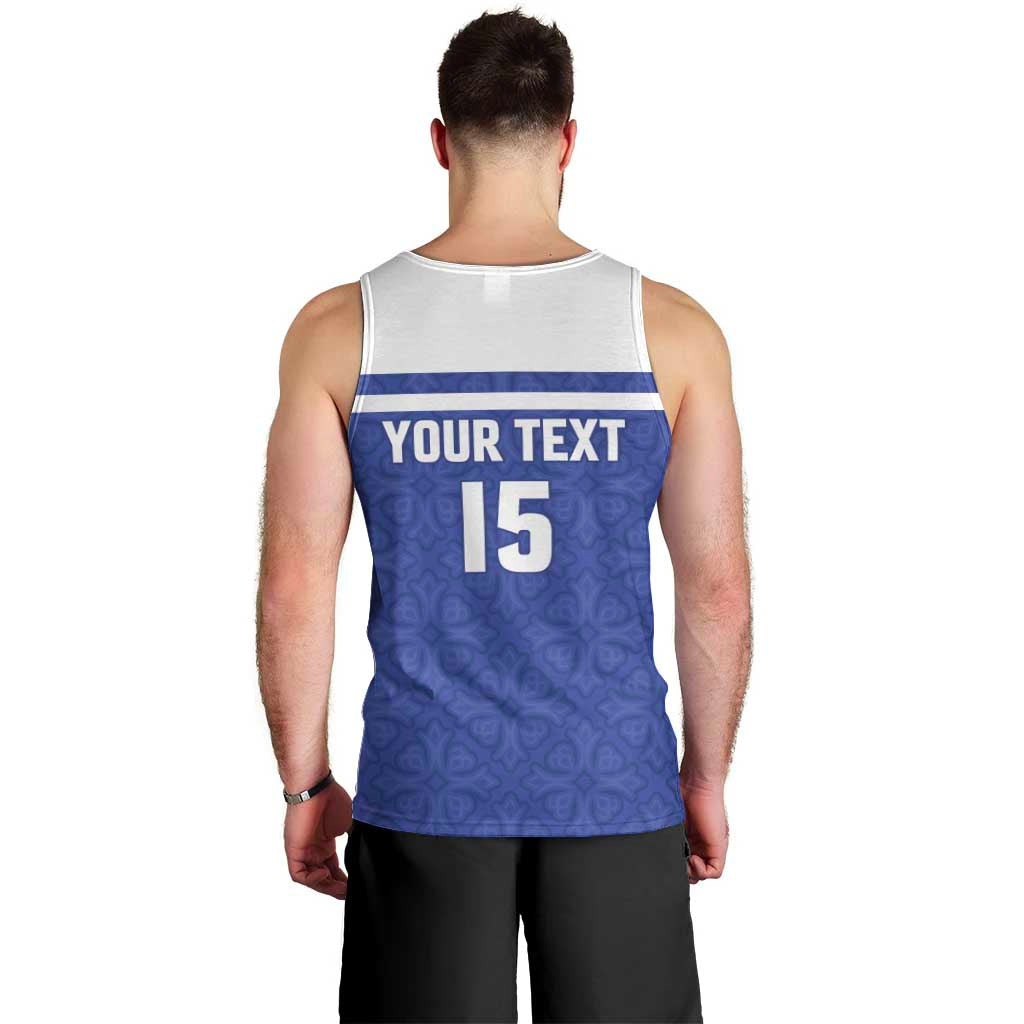 Custom Uzbekistan Football 2026 Men Tank Top White Wolves Rising