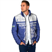 Custom Uzbekistan Football 2026 Padded Jacket White Wolves Rising