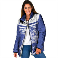 Custom Uzbekistan Football 2026 Padded Jacket White Wolves Rising
