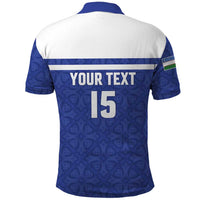 Custom Uzbekistan Football 2026 Polo Shirt White Wolves Rising