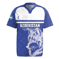 Custom Uzbekistan Football 2026 Rugby Jersey White Wolves Rising