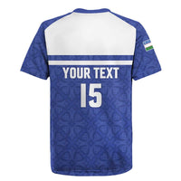 Custom Uzbekistan Football 2026 Rugby Jersey White Wolves Rising