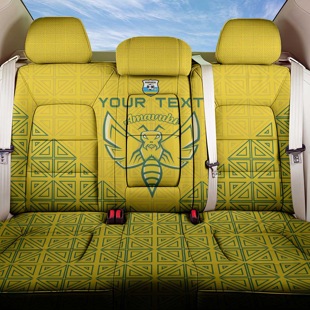 Custom Rwanda Football Back Car Seat Cover Amavubi Oyeee!