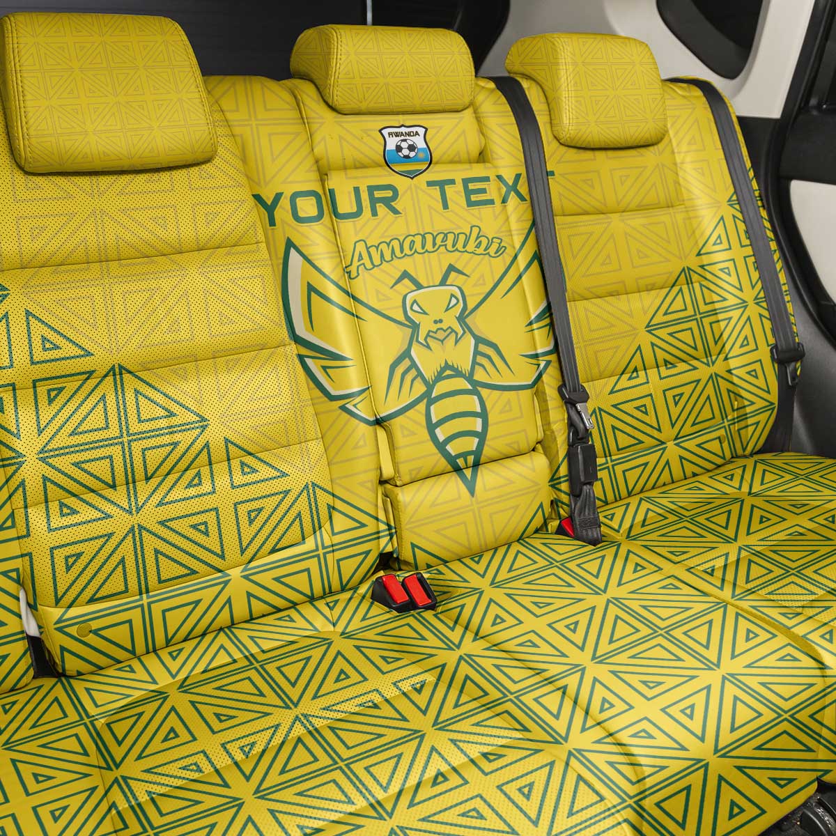 Custom Rwanda Football Back Car Seat Cover Amavubi Oyeee!