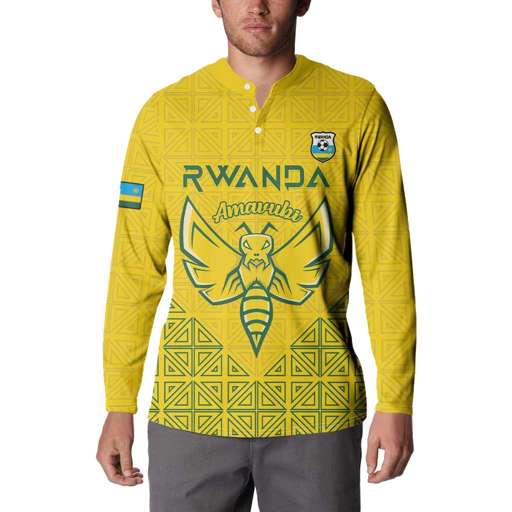 Custom Rwanda Football Button Sweatshirt Amavubi Oyeee!