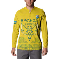 Custom Rwanda Football Button Sweatshirt Amavubi Oyeee!