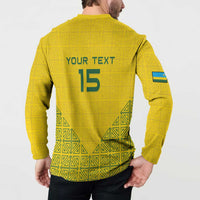 Custom Rwanda Football Button Sweatshirt Amavubi Oyeee!