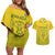 Custom Rwanda Football Couples Matching Off Shoulder Short Dress and Hawaiian Shirt Amavubi Oyeee!