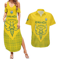 Custom Rwanda Football Couples Matching Summer Maxi Dress and Hawaiian Shirt Amavubi Oyeee!