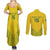 Custom Rwanda Football Couples Matching Summer Maxi Dress and Long Sleeve Button Shirt Amavubi Oyeee!