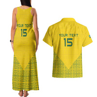 Custom Rwanda Football Couples Matching Tank Maxi Dress and Hawaiian Shirt Amavubi Oyeee!