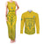 Custom Rwanda Football Couples Matching Tank Maxi Dress and Long Sleeve Button Shirt Amavubi Oyeee!