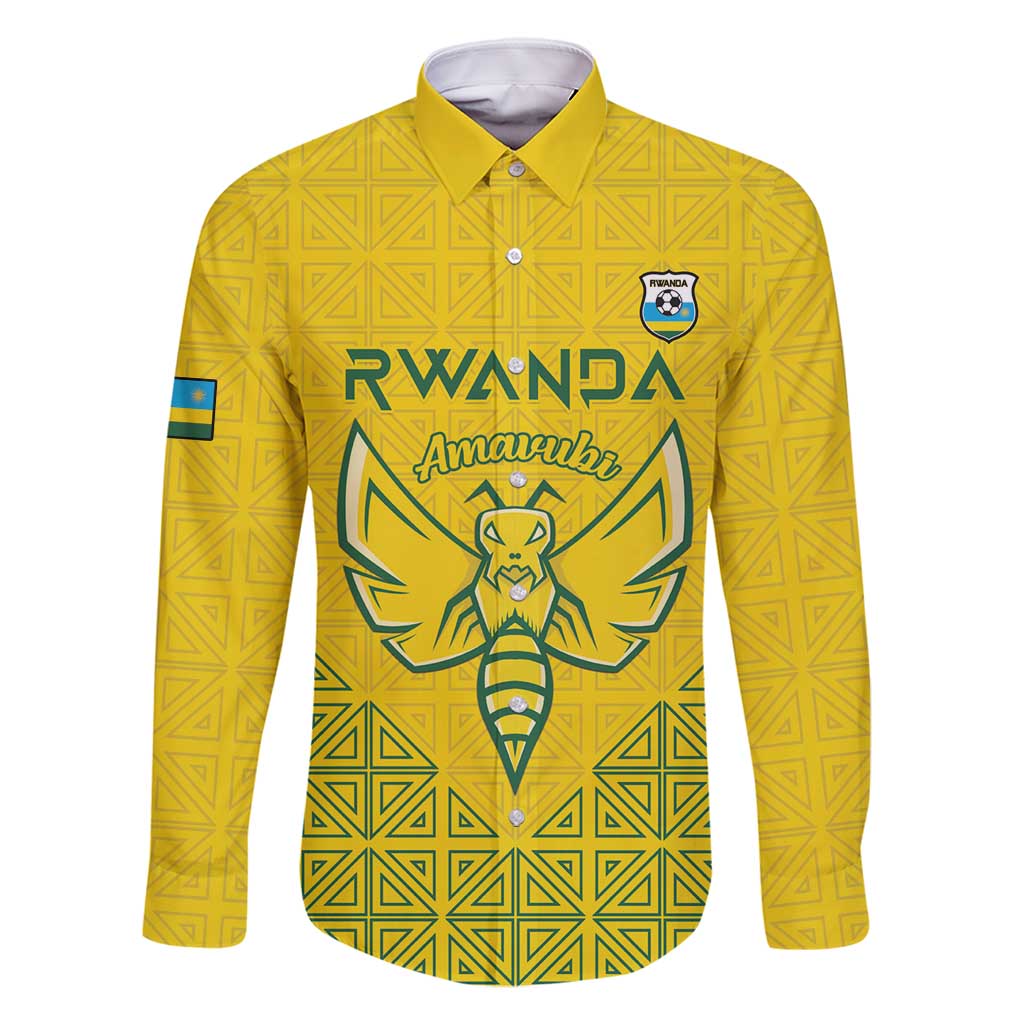 Custom Rwanda Football Family Matching Long Sleeve Bodycon Dress and Hawaiian Shirt Amavubi Oyeee!