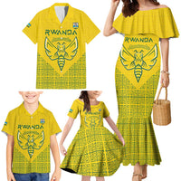 Custom Rwanda Football Family Matching Mermaid Dress and Hawaiian Shirt Amavubi Oyeee!
