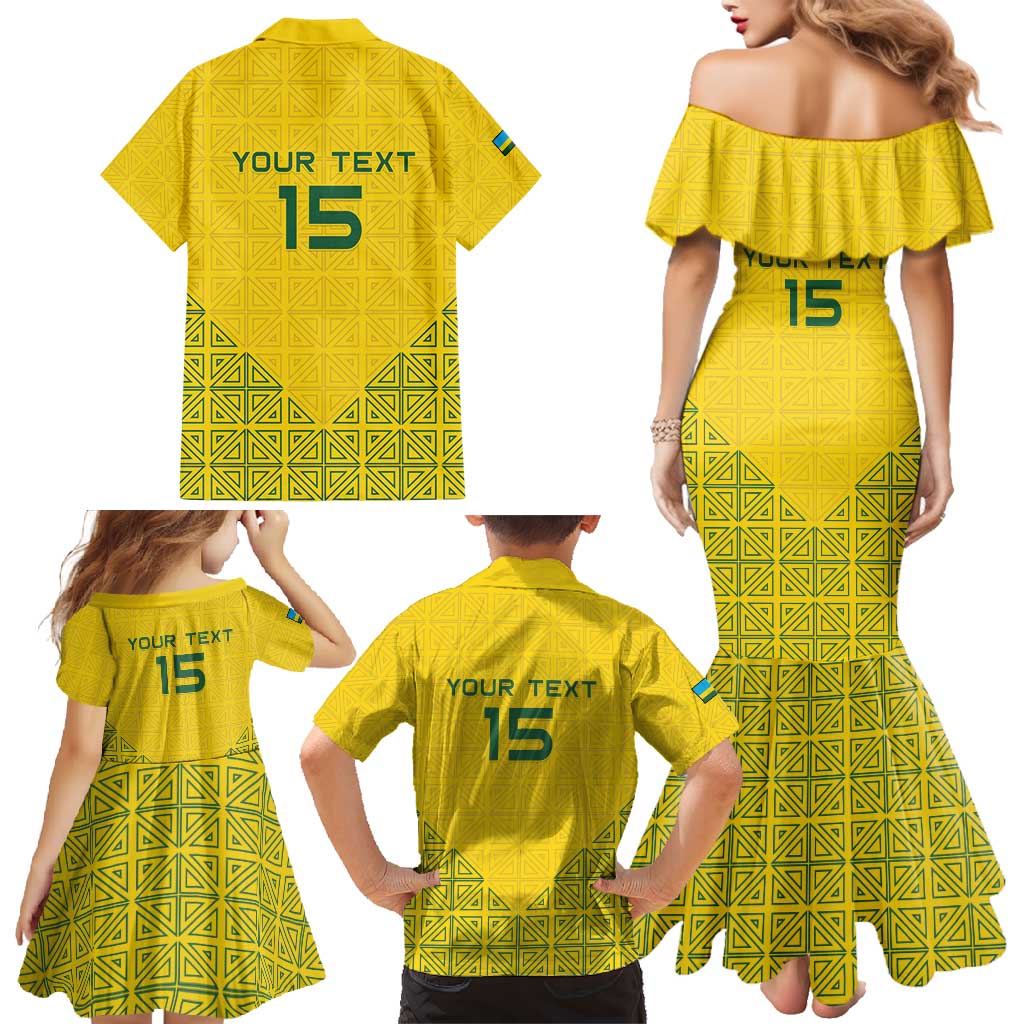 Custom Rwanda Football Family Matching Mermaid Dress and Hawaiian Shirt Amavubi Oyeee!
