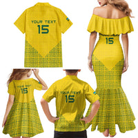 Custom Rwanda Football Family Matching Mermaid Dress and Hawaiian Shirt Amavubi Oyeee!