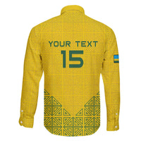 Custom Rwanda Football Family Matching Off The Shoulder Long Sleeve Dress and Hawaiian Shirt Amavubi Oyeee!