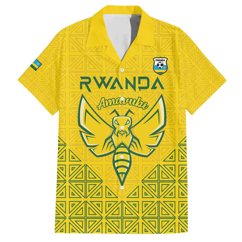 Custom Rwanda Football Family Matching Off Shoulder Maxi Dress and Hawaiian Shirt Amavubi Oyeee!