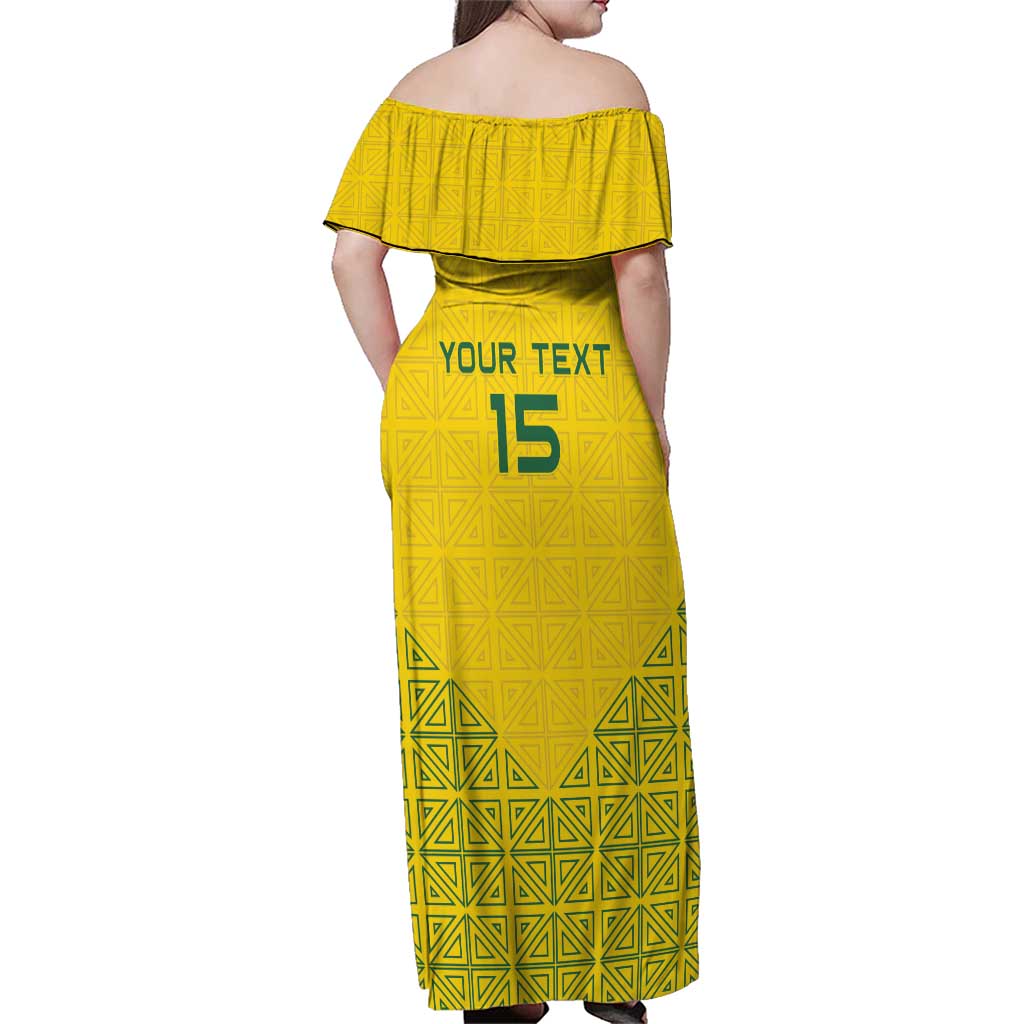 Custom Rwanda Football Family Matching Off Shoulder Maxi Dress and Hawaiian Shirt Amavubi Oyeee!