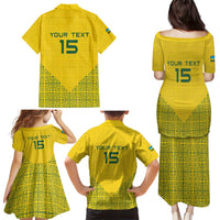 Custom Rwanda Football Family Matching Puletasi and Hawaiian Shirt Amavubi Oyeee!