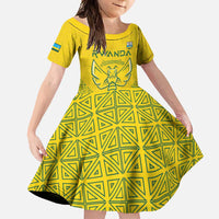 Custom Rwanda Football Family Matching Summer Maxi Dress and Hawaiian Shirt Amavubi Oyeee!