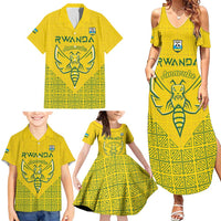 Custom Rwanda Football Family Matching Summer Maxi Dress and Hawaiian Shirt Amavubi Oyeee!