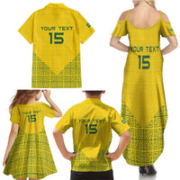 Custom Rwanda Football Family Matching Summer Maxi Dress and Hawaiian Shirt Amavubi Oyeee!