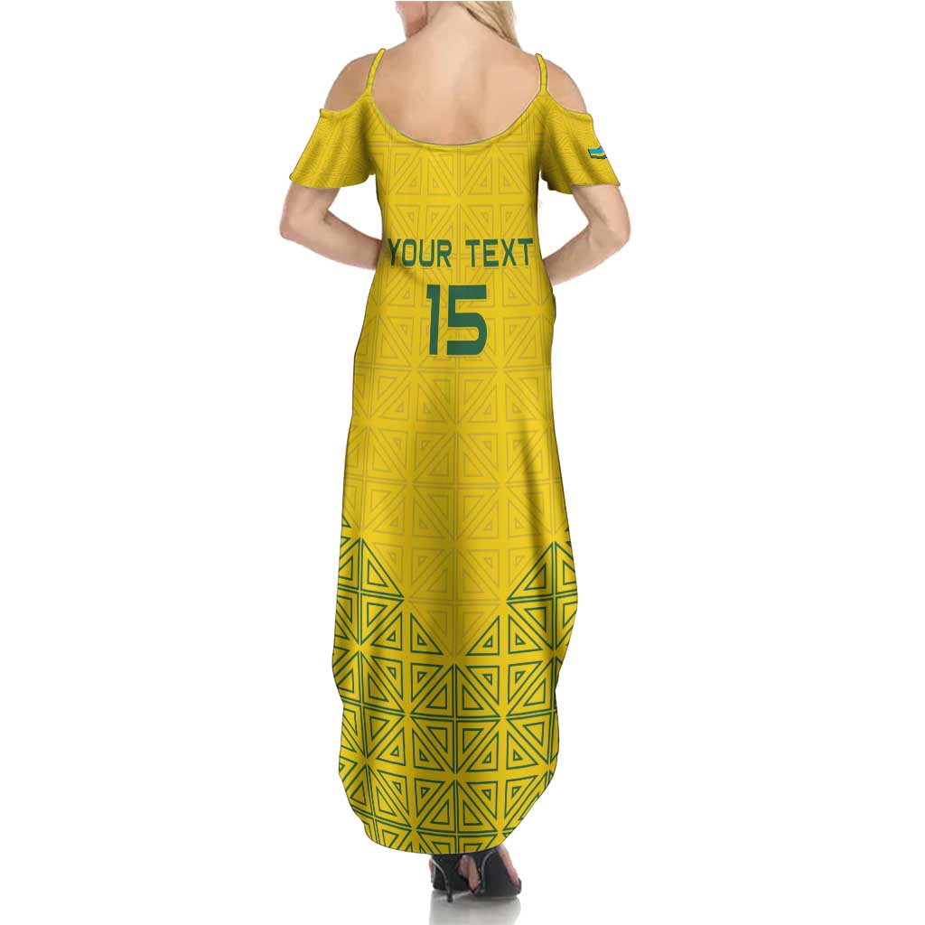 Custom Rwanda Football Family Matching Summer Maxi Dress and Hawaiian Shirt Amavubi Oyeee!
